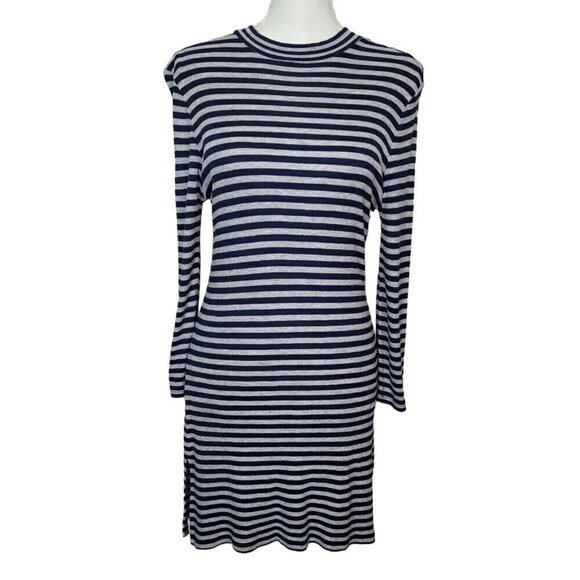 Chico's Dresses & Skirts - Chico's Zenergy Amber Striped Tunic Dress Gray Navy Active Wear 0 (US Small/4)